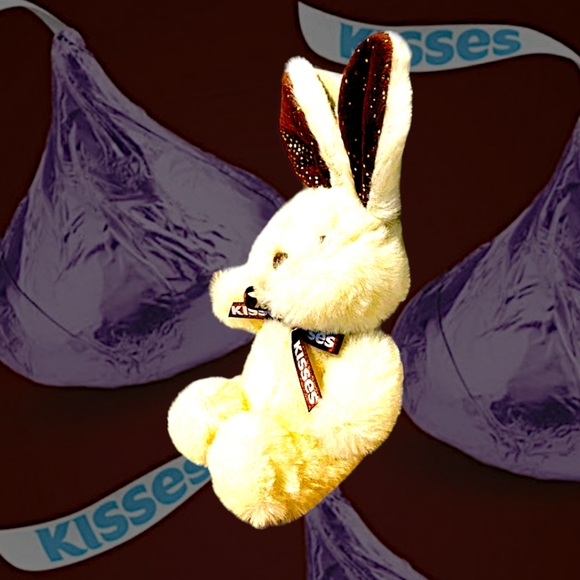 Hersheys Kisses Easter Bunny Rabbit Plush Toy Stuffed Animal 8" Galerie Lovey - Picture 5 of 8